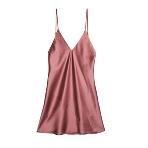 Fleur Du Mal Mini Bias Slip Dress in Mocha